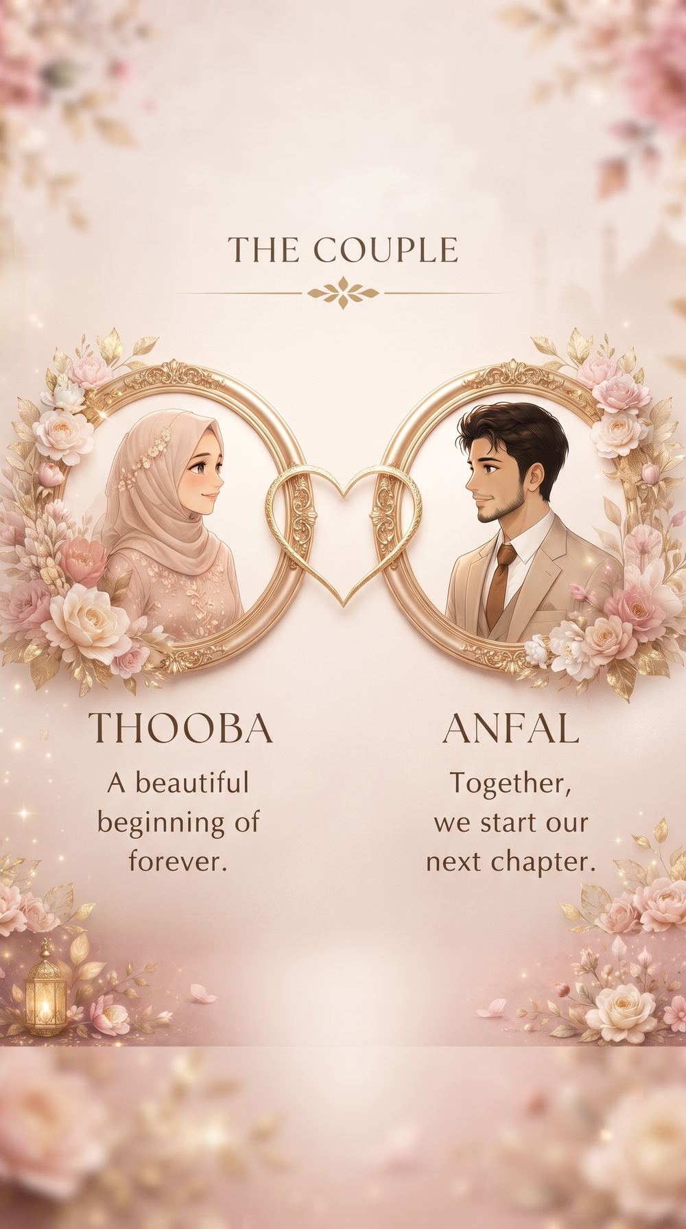 Thooba and Anfal, the couple